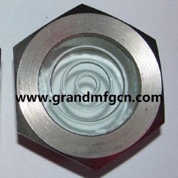 refrigeration system fused glass liquid level sight glass assembly
