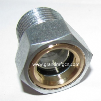 NPT Steel zinc plated oil sight glass oil level gauge