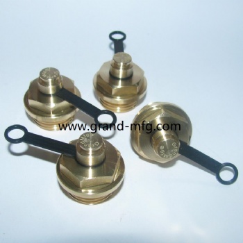 CNC precision machined parts brass thread locking nut