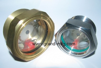 GrandMfg® Domed Hexagon Brass Oil Sight Glass plugs (NPT,BSP & Metric Thread)