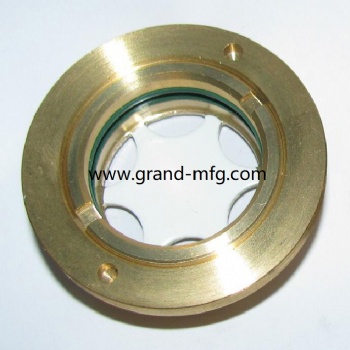 Brass Knob Oil Sight Glass Liquid Level Gauge for hydralic machine and compressor and reducer pump